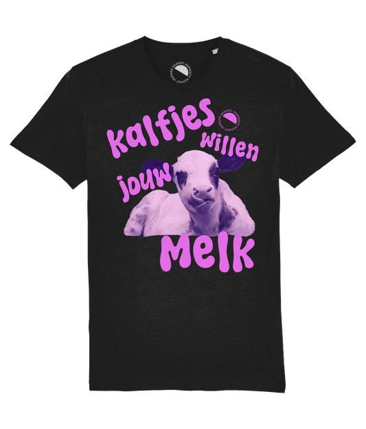 Humans Against Humanity - Kalfjes Willen Jouw Melk t-shirt (zwart)