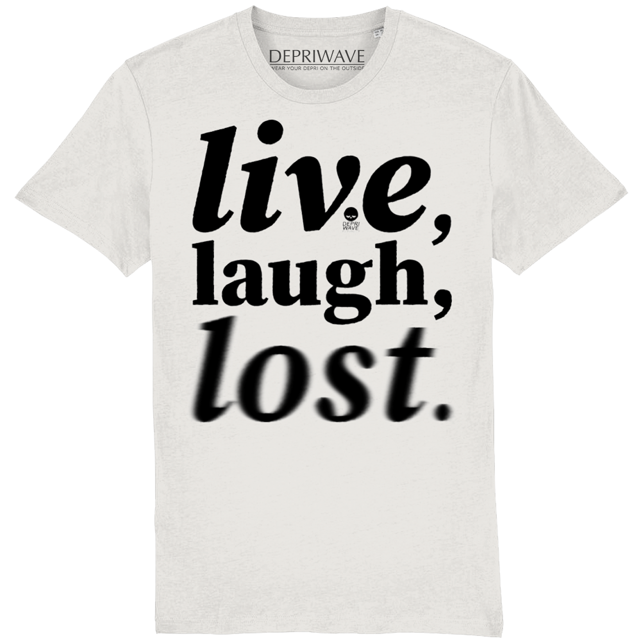 Live Laugh Lost t-shirt (vintage wit)