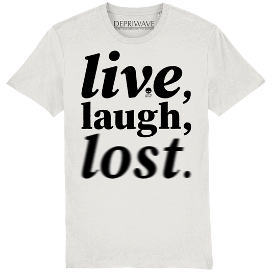 Live Laugh Lost t-shirt (vintage wit)