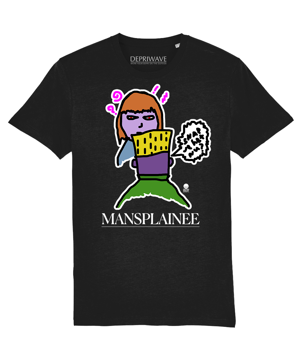 Mansplainee t-shirt - zwart