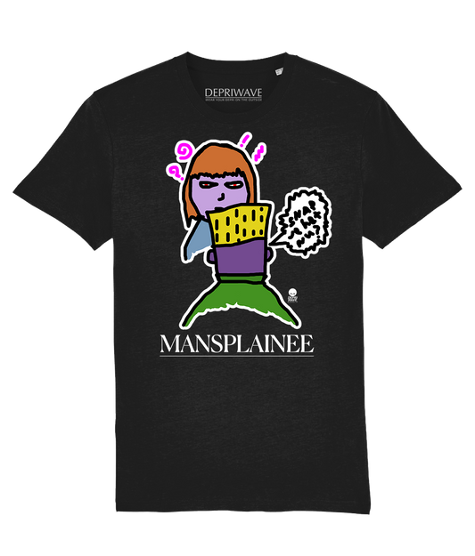 Mansplainee t-shirt - zwart