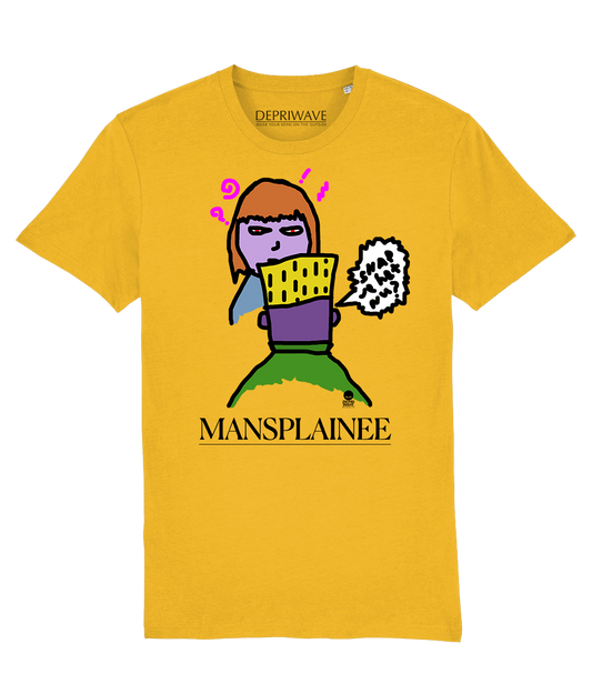 Mansplainee t-shirt - geel