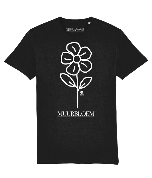 Muurbloem t-shirt - zwart