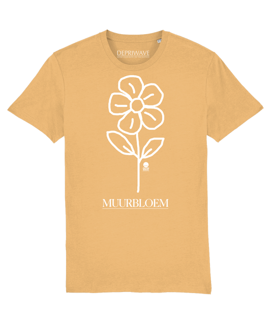 Muurbloem t-shirt - oranjegeel