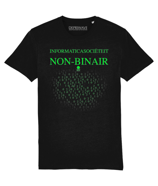 Informaticasociëteit Non-Binair t-shirt (zwart)
