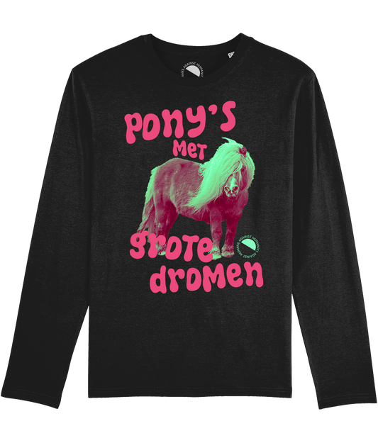 Humans Against Humanity - Pony's Met Grote Dromen longsleeve (zwart)