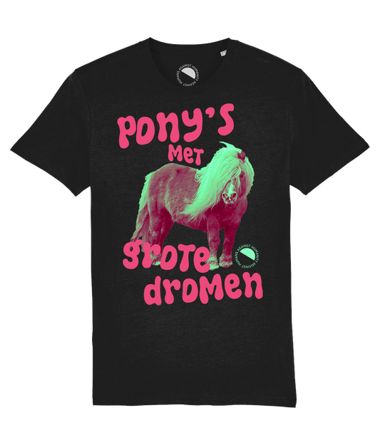 Humans Against Humanity - Pony's Met Grote Dromen t-shirt (zwart)