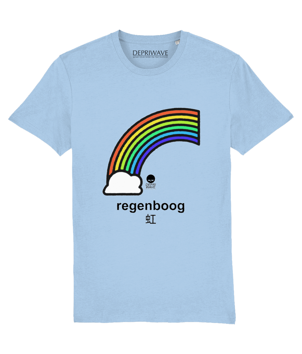 Regenboog t-shirt (blauw)