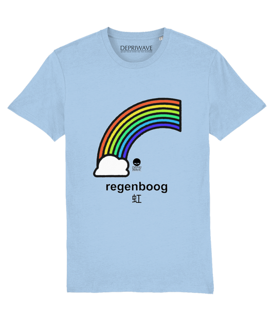 Regenboog t-shirt (blauw)