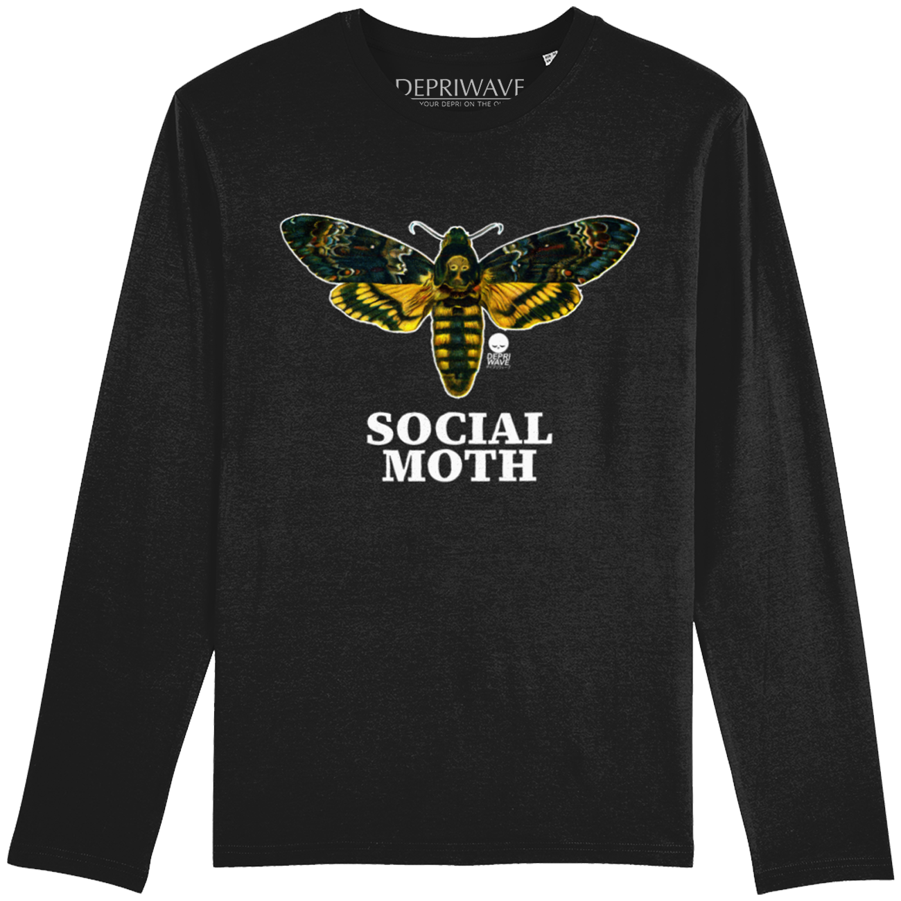 Social Moth - longsleeve zwart