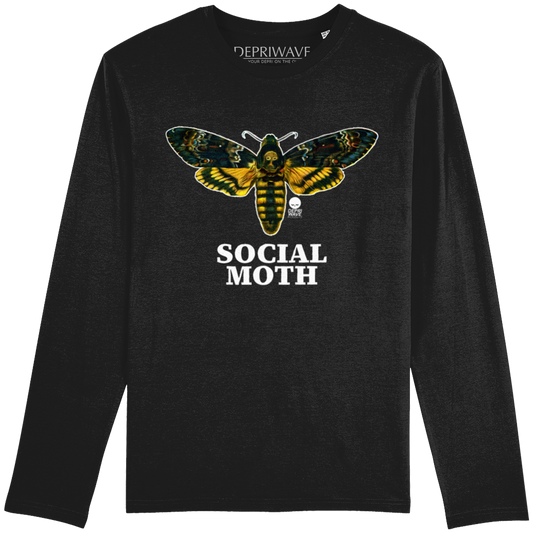 Social Moth - longsleeve zwart