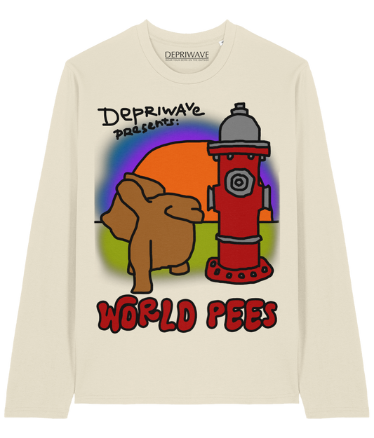 World Pees longsleeve (ongekleurd)