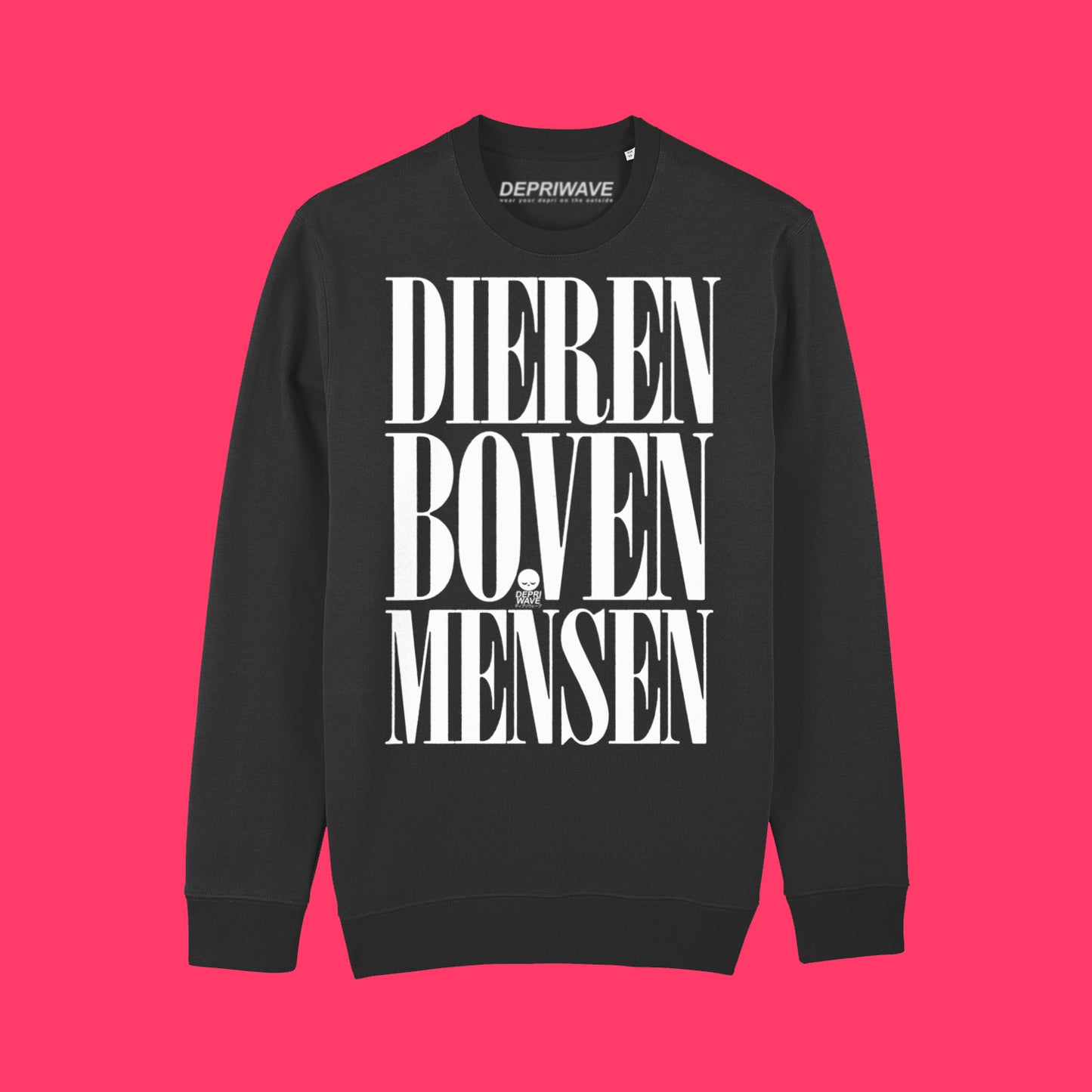 Dieren Boven Mensen sweater - zwart