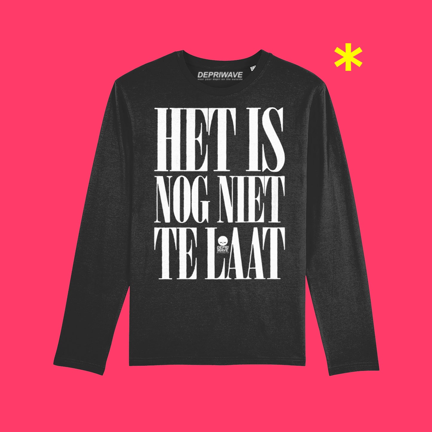 Het Is Nog Niet Te Laat longsleeve - zwart