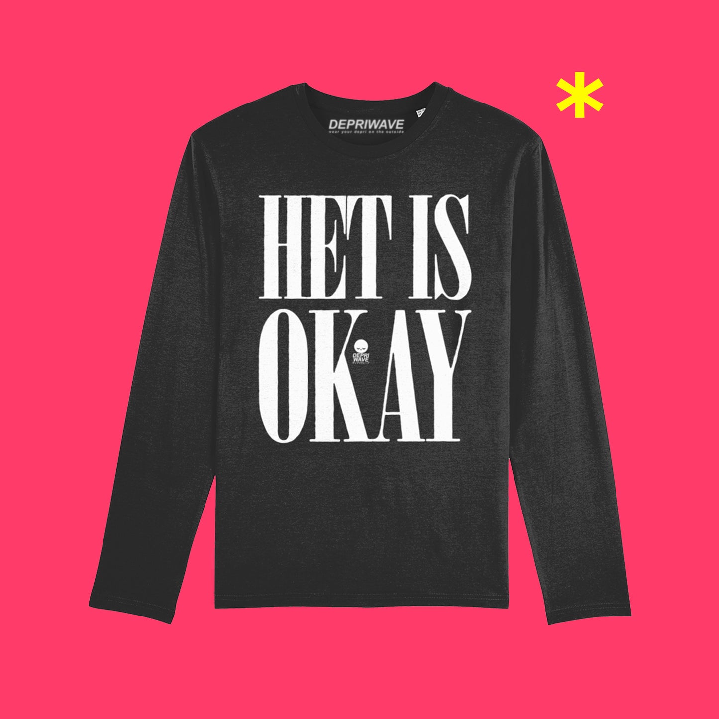 Het Is Okay longsleeve - zwart