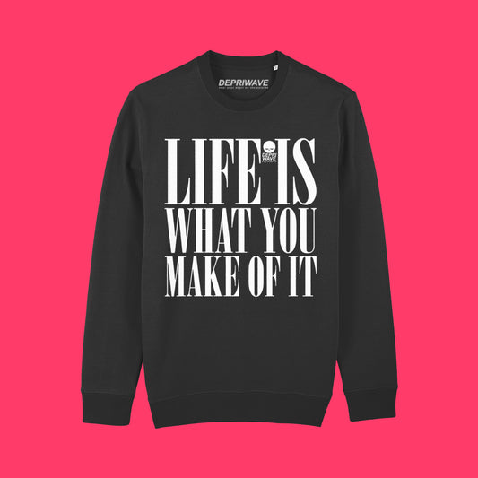 Life Is What You Make Of It sweater - zwart