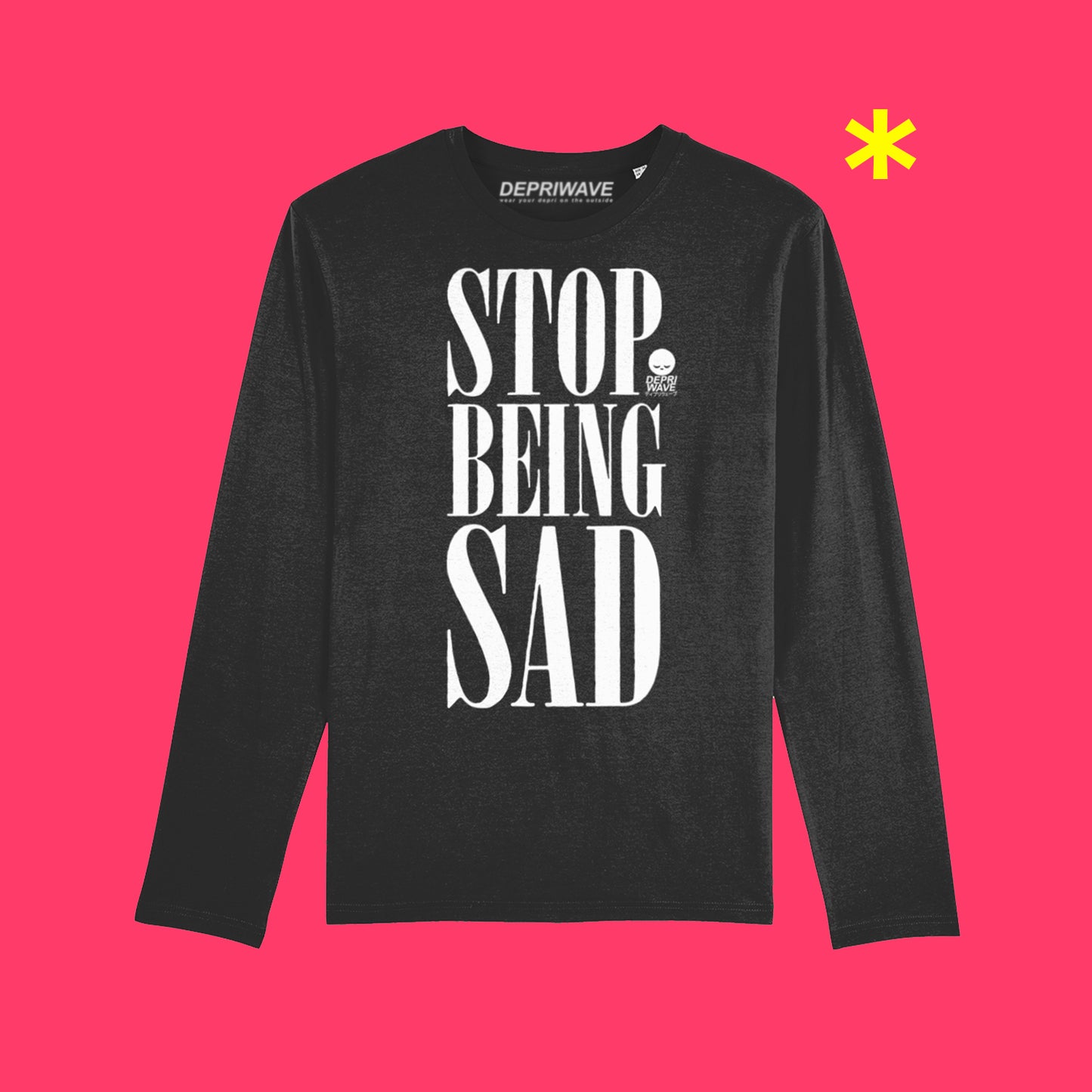 Stop Being Sad longsleeve - zwart